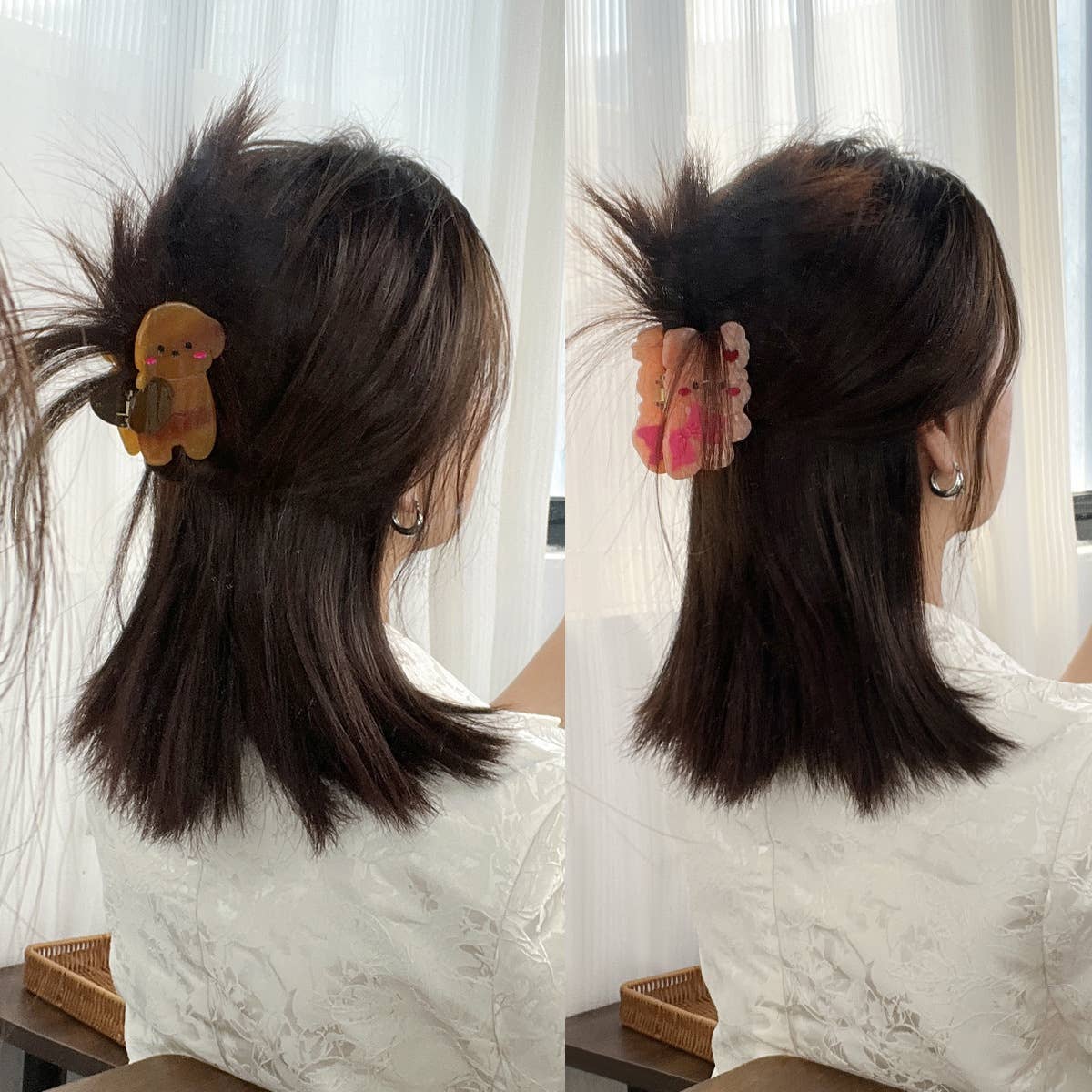 Cute animal acetate plate gripper shark gripper