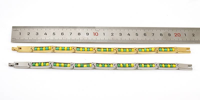 18K TITANIUM STEEL ALL-MATCHING BEAD BRACELET