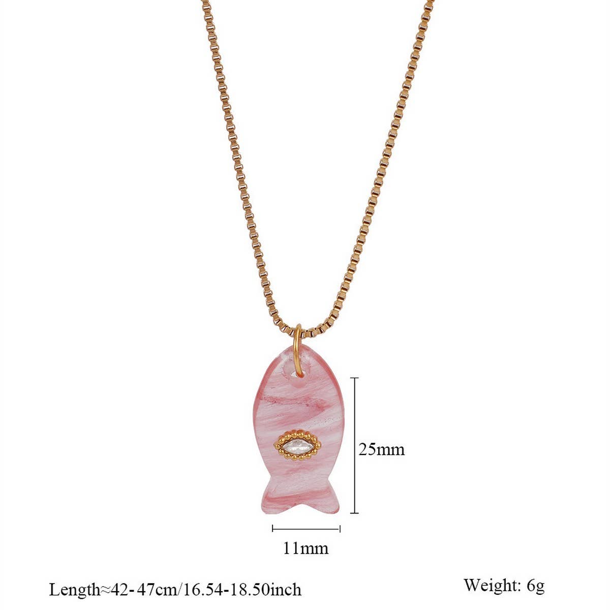 Minimal Fish Pendant Necklace for Beach