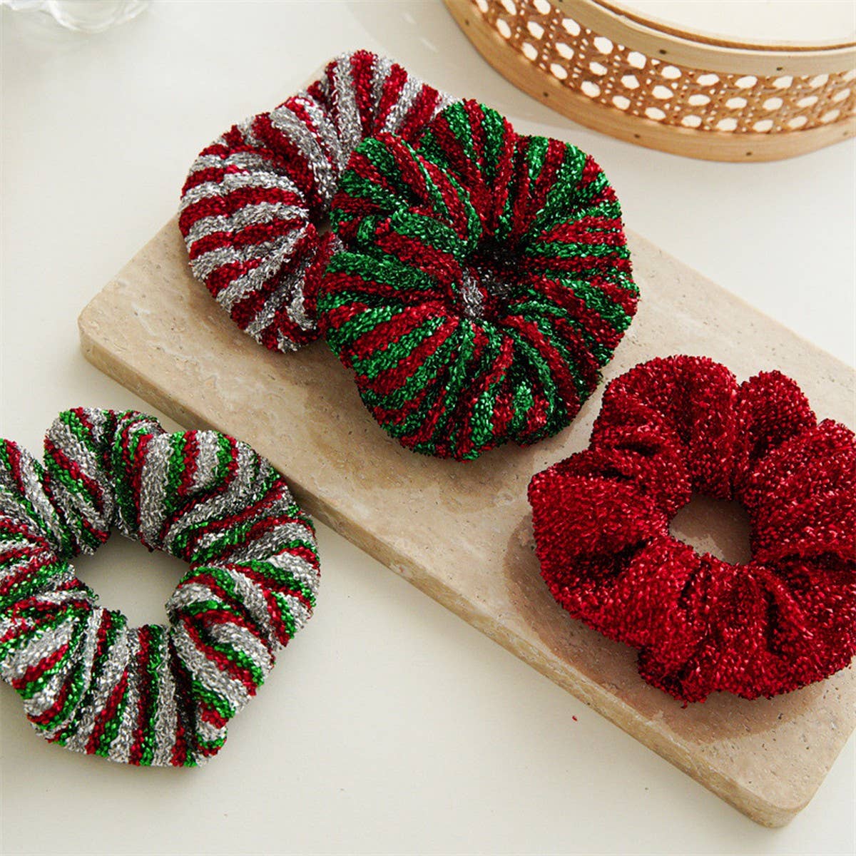 CHRISTMAS SIMPLE NEW HAIR SCRUNCHIES