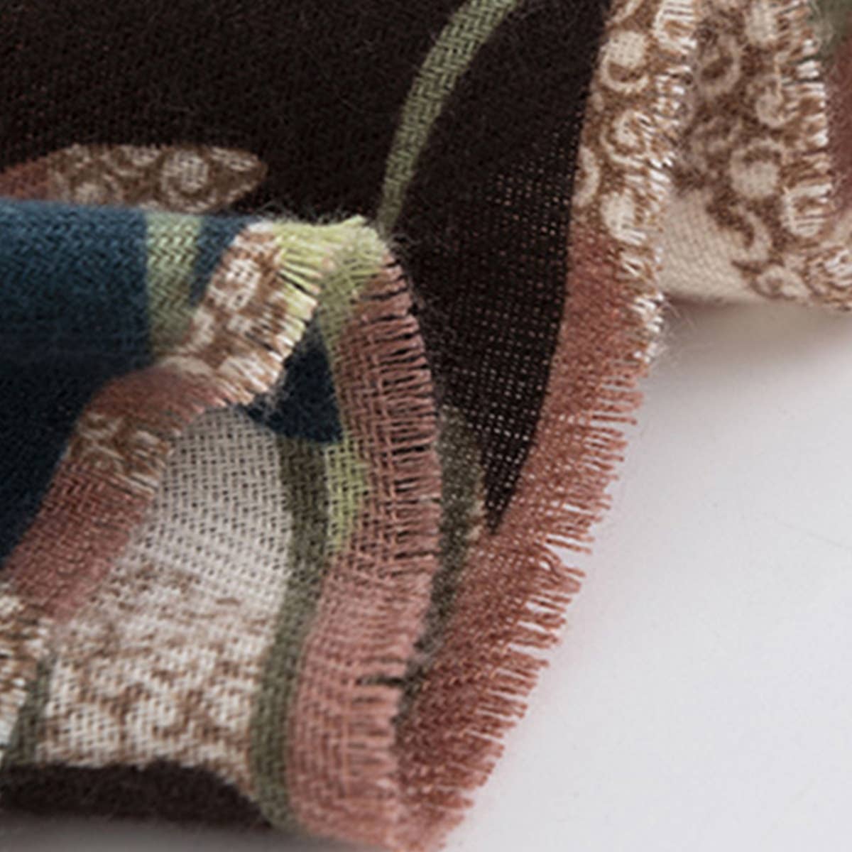 Floral Scarf - Elegant Vintage Winter Wrap