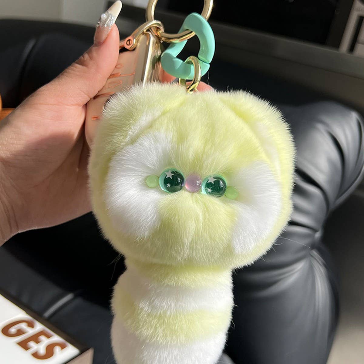 CUTE CHUBBY KITTEN CAR KEYCHAIN PLUSH PENDANT