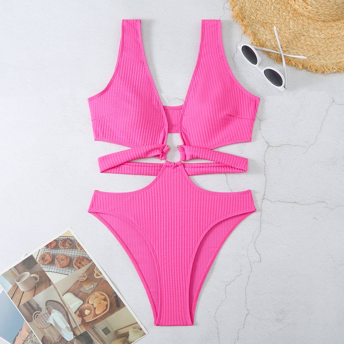 2024 NEW WOMEN SOLID COLOR ONE-PIECE SWIMSUIT_CWMW0286
