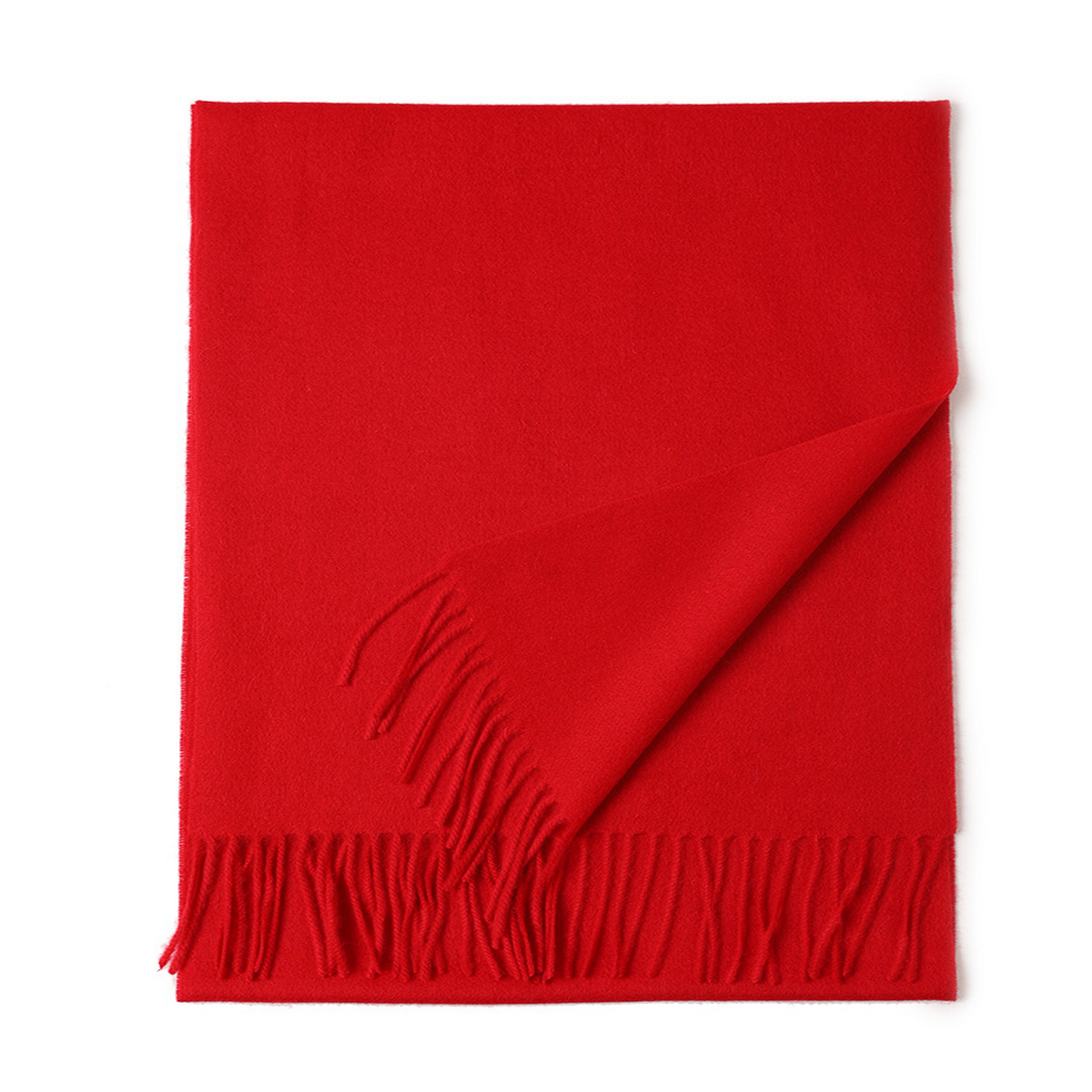 Unisex Wool Scarf ? Soft Solid Color with Tassels