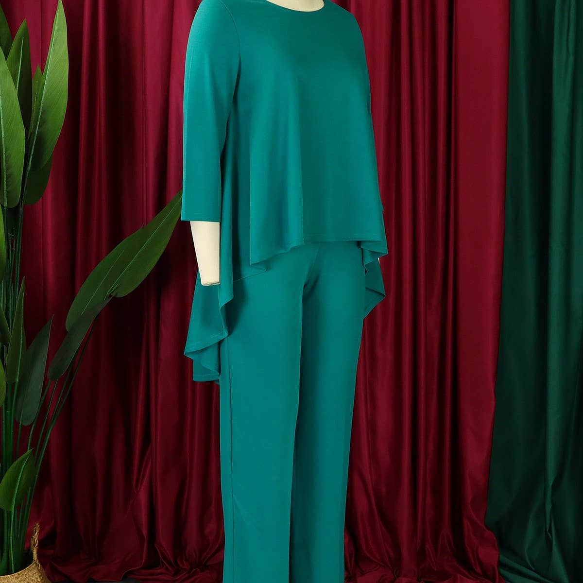 OVERSIZED TOP AND WIDE-LEG PANTS TWO-PIECE SET_CWSTB1141