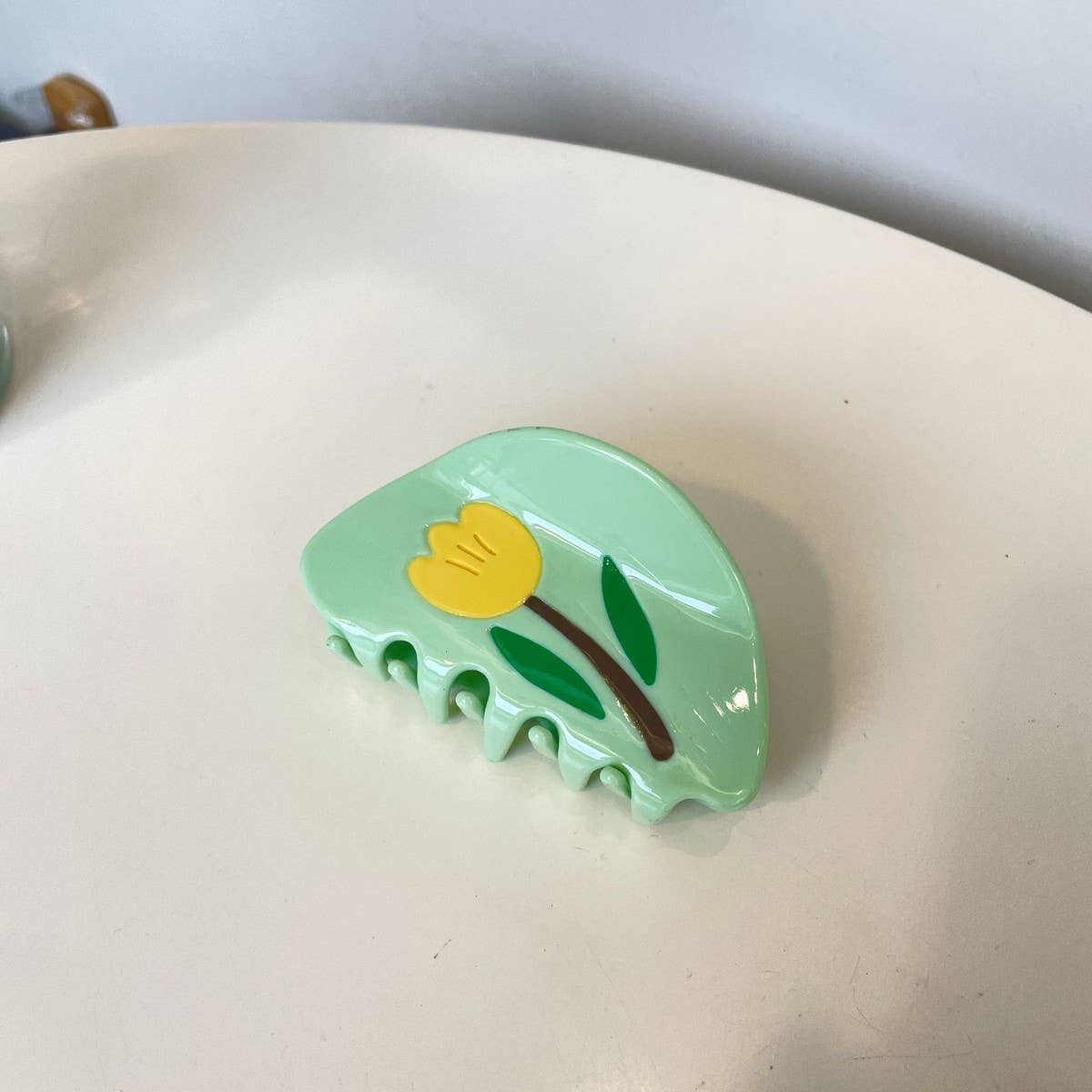 French Rose Acetate Hairpin Simple Temperament