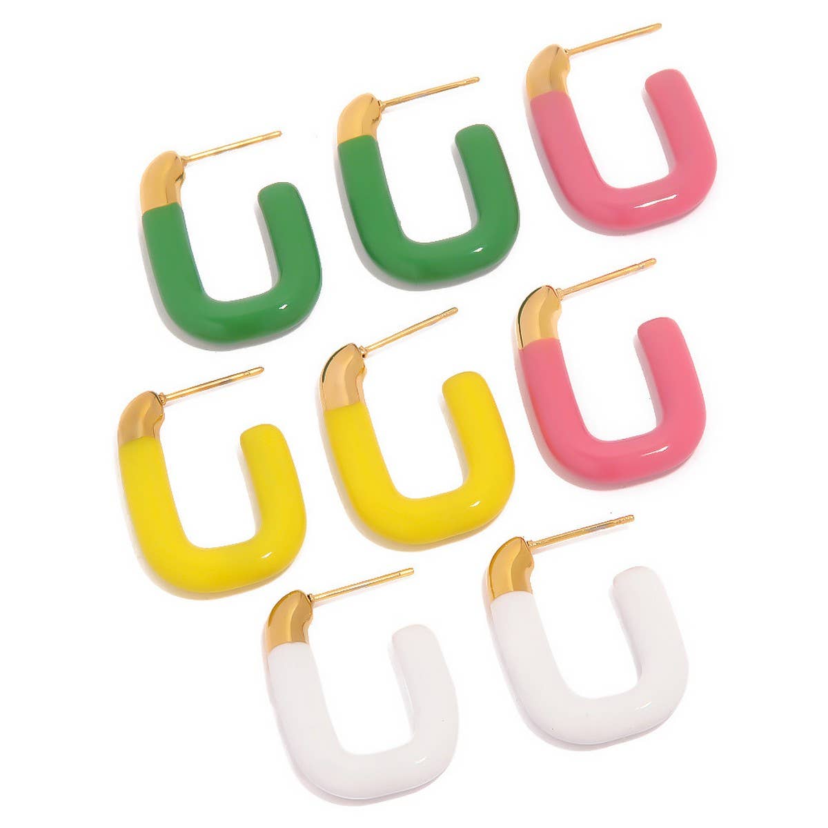 MACARON COLOR U-SHAPED VERSATILE EARRINGS
