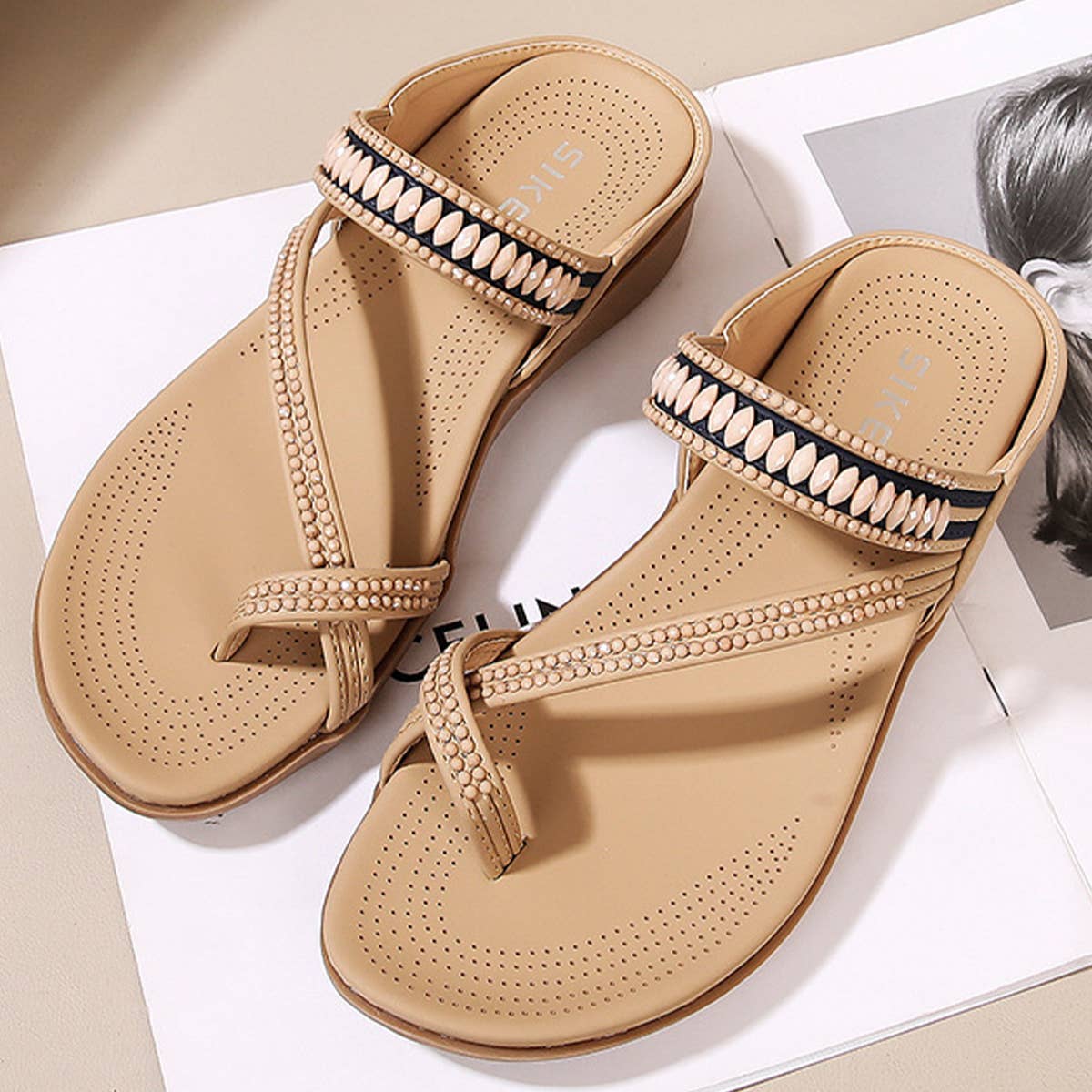 CROSS STRAP COMFORTABLE CASUAL SANDALS SLIPPERS