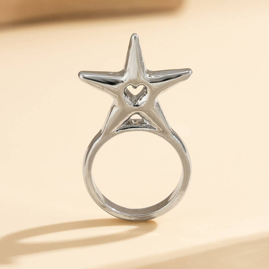 GYPSY STYLE 3D STAR-SHAPED LETTER RING
