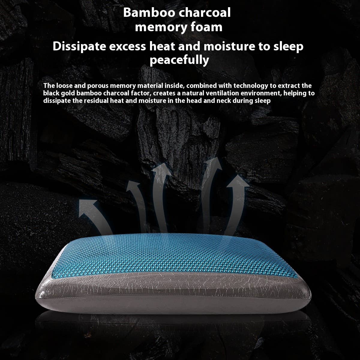 Cooling Gel Memory Foam Pillow, Slow Rebound