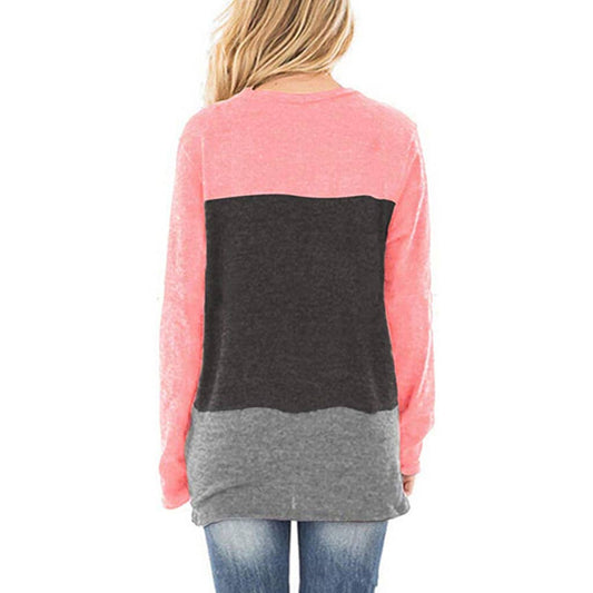 LONG SLEEVE SHIRT WITH A CROSS CHEST COLOR TWIST