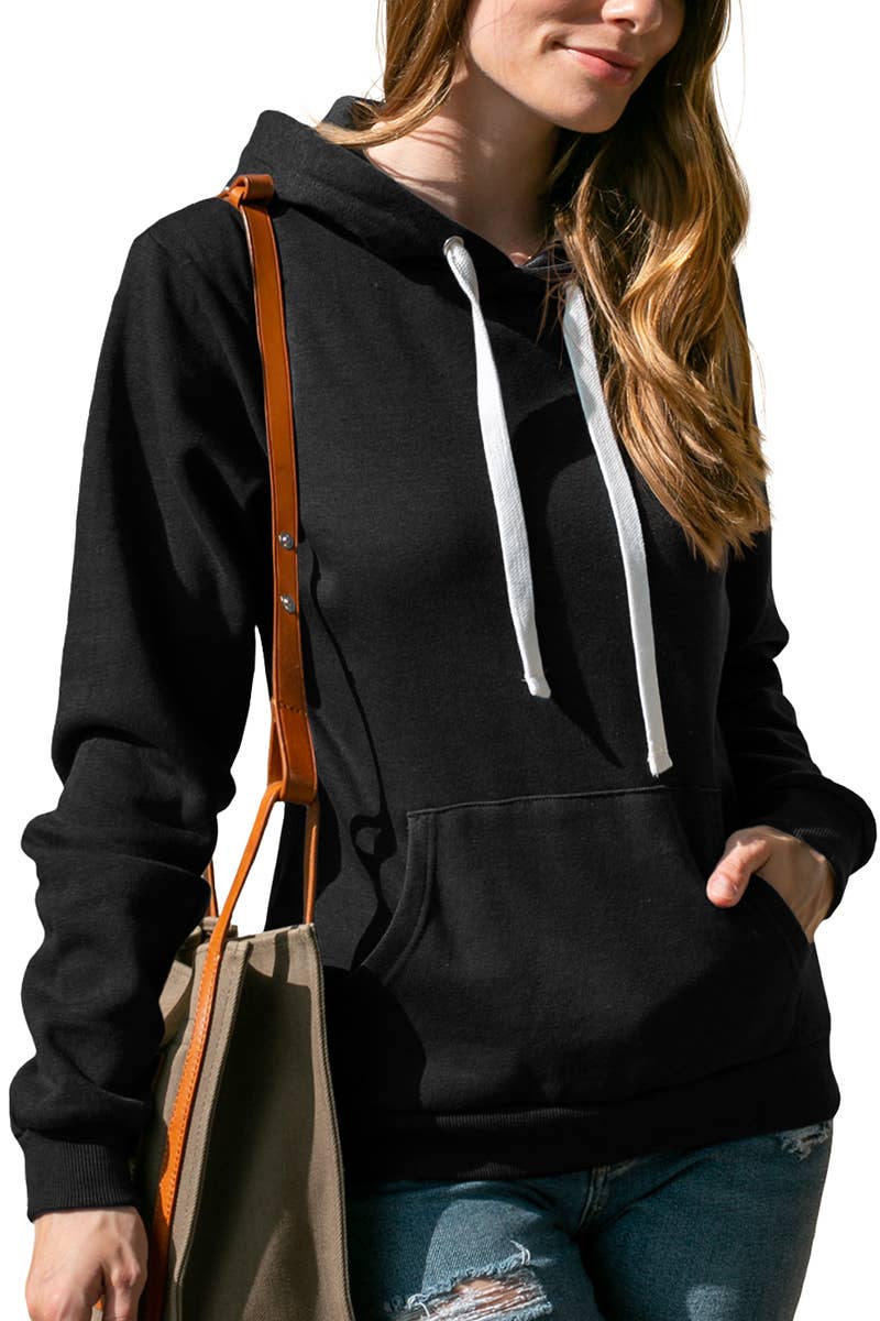 AWOHOL193_Basic Lightweight Pullover Hoodie