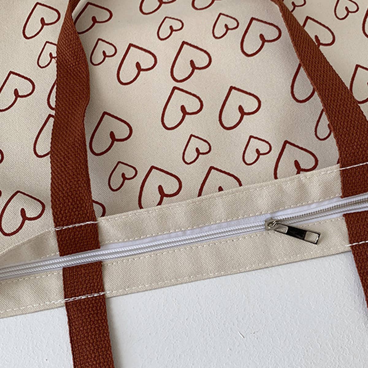 SIMPLE LOVE LAZY STYLE STUDENT CANVAS BAG_CWAB2152