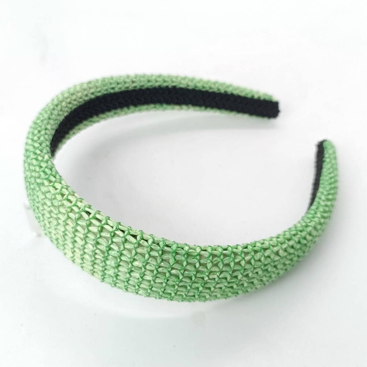 Boho Colorful PP Raffia Padded Crown Headband_CWAHA6324