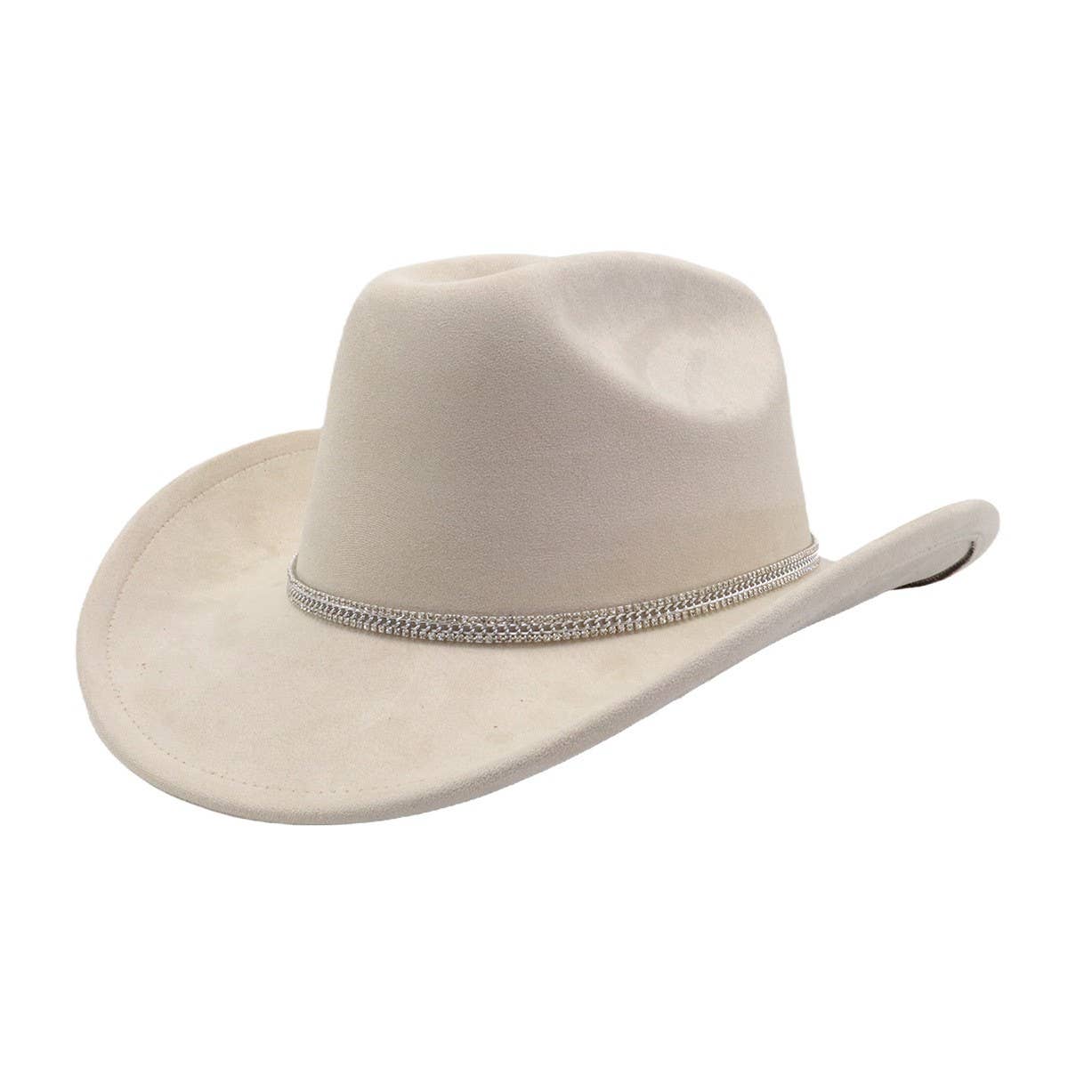 Men & Women Suede Western Cowboy Fedora Hat_CWAH04395