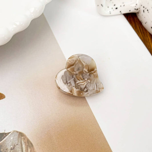 Mini Heart Acetate Claw Clip ? Elegant Side Clip_CWAHA0732