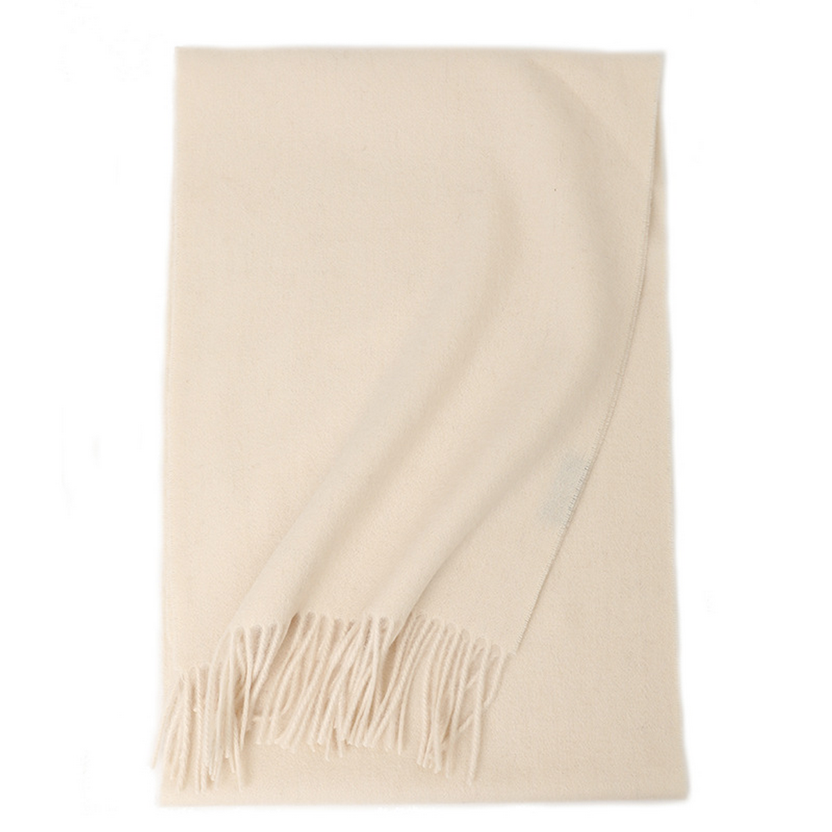 Unisex Wool Scarf ? Soft Solid Color with Tassels