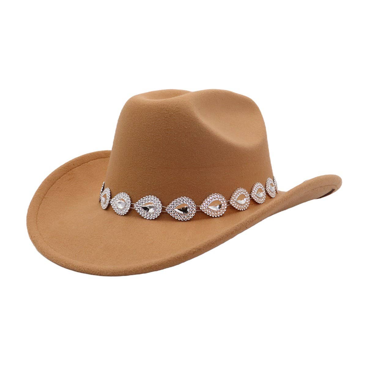 Unisex Western Cowboy Fedora Hat Ethnic Style_CWAH04468