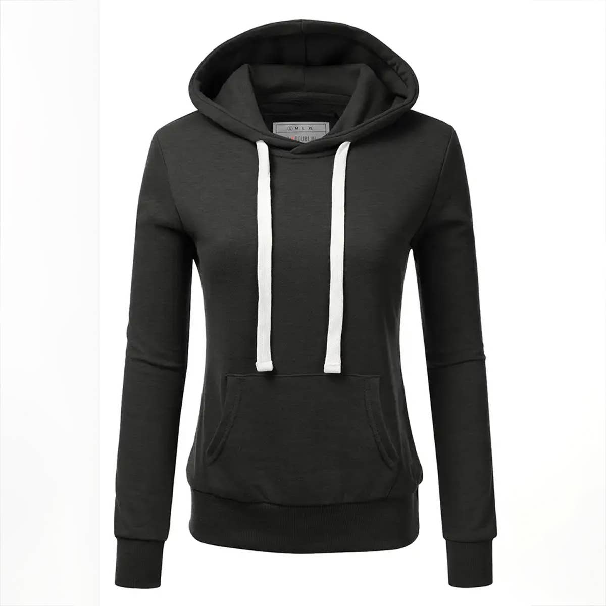 SOLID COLOR LONG SLEEVED HOODIE_AWOHOL189