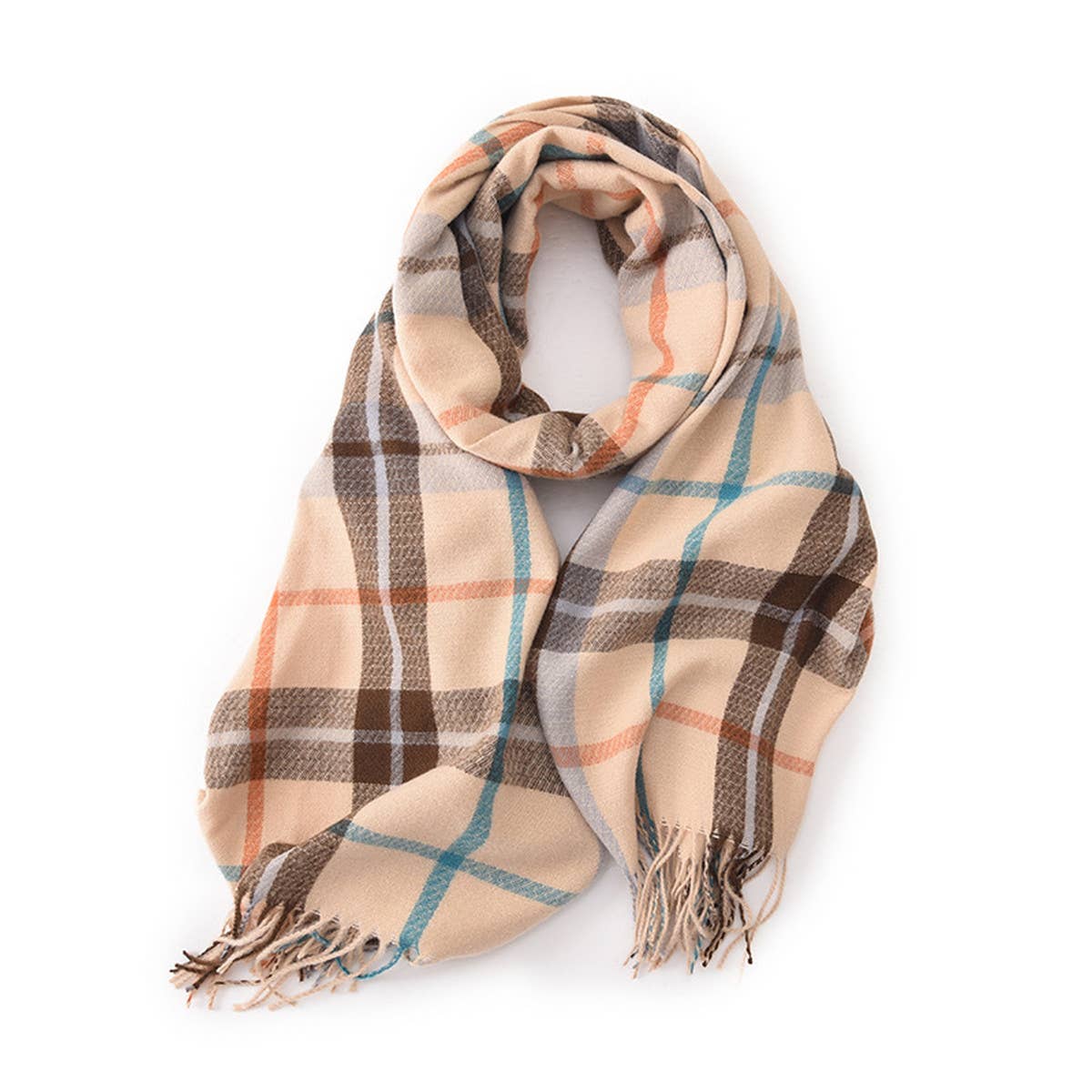 Women's Double Face Plaid Scarf - Winter Warmth