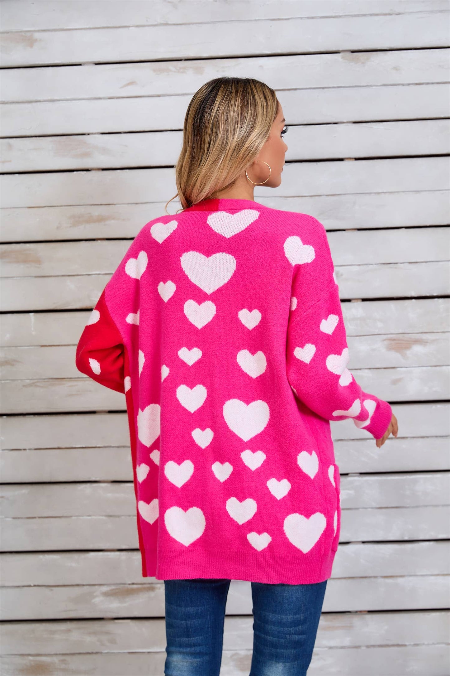 VALENTINE'S DAY LONG CARDIGAN LOVE SWEATER