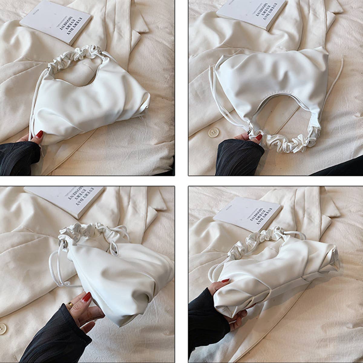 CASUAL PLEATED CLOUD BAG SHOULDER BAG_CWAB1585