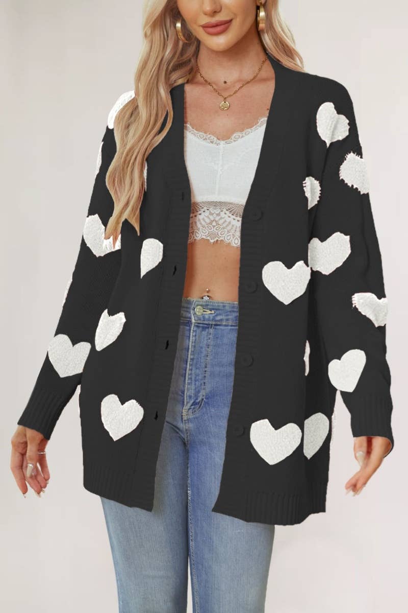 CWOCAL1826_LONG LOVE BUTTON LONG SLEEVE SWEATER CARDIGAN
