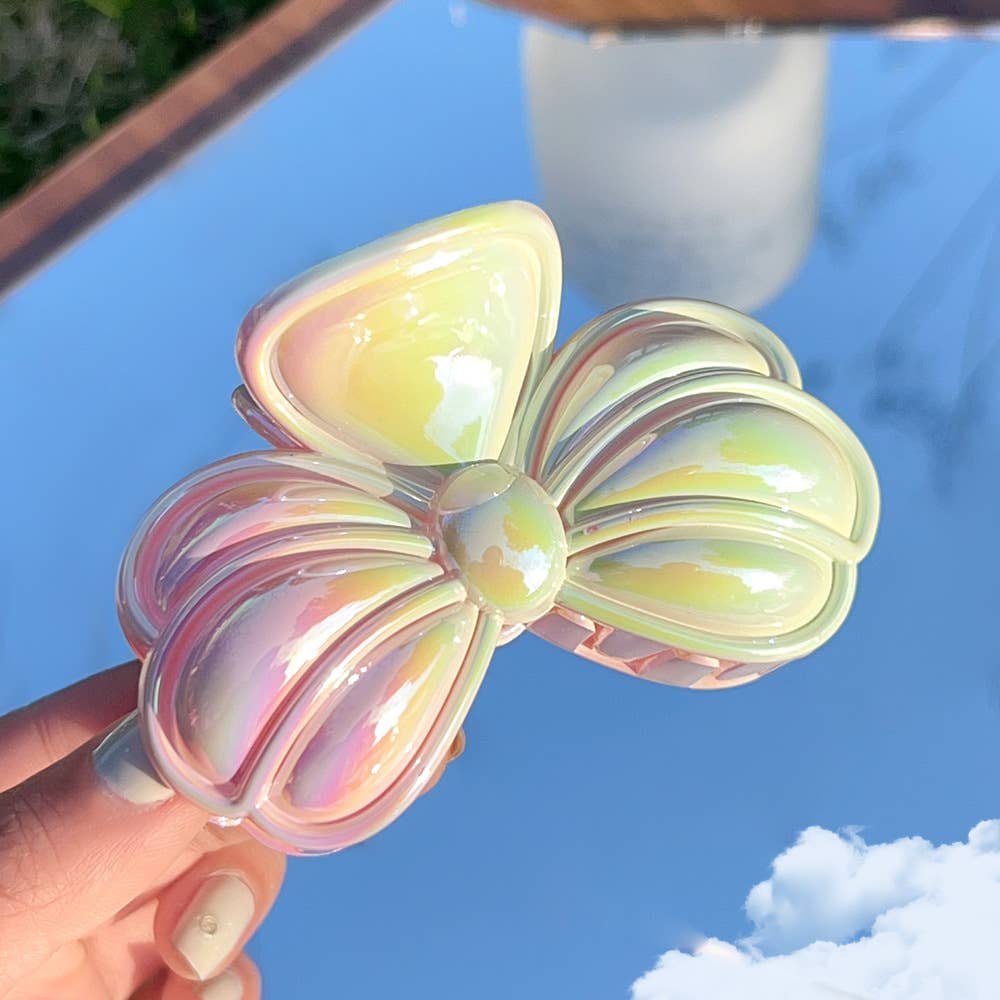Candy gradient color fish tail bow tie hair grab