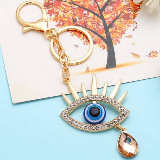 BLUE EYED DEVIL'S EYE KEYCHAIN PENDANT_CWAJE0951