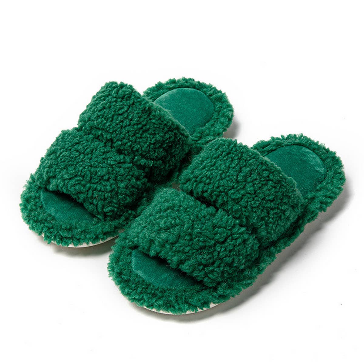 HOME CANDY COLOR BAR CURLY COTTON SLIPPERS_CWSHS0826