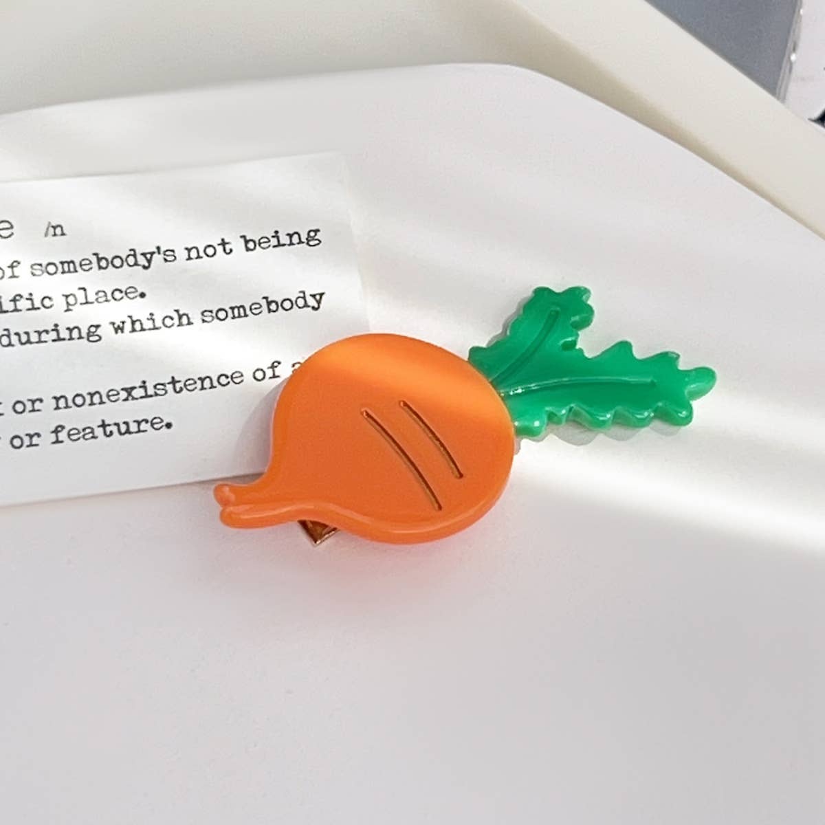 Fruit and vegetable acetic acid hair clips