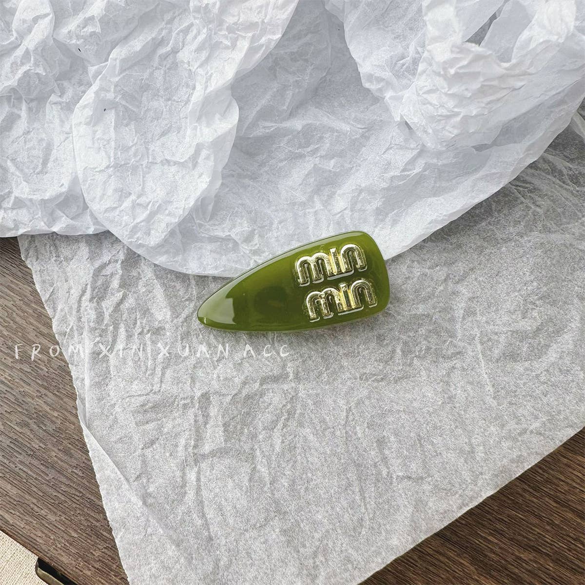 Acetate min letter hairpin Forehead side fringe clip