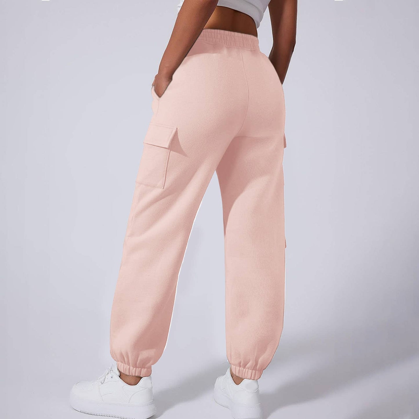 FLEECE AND THICK SOLID COLOR FASHION OVERALLS