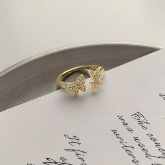 SIMPLE HIGH-END ZIRCON BUTTERFLY RING FOR WOMEN_CWAJE3109