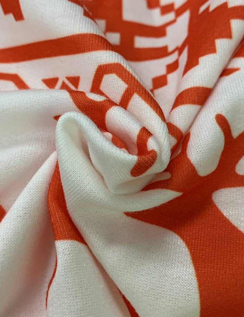 MOOSE PRINT BACKLESS T-SHIRT DRESS