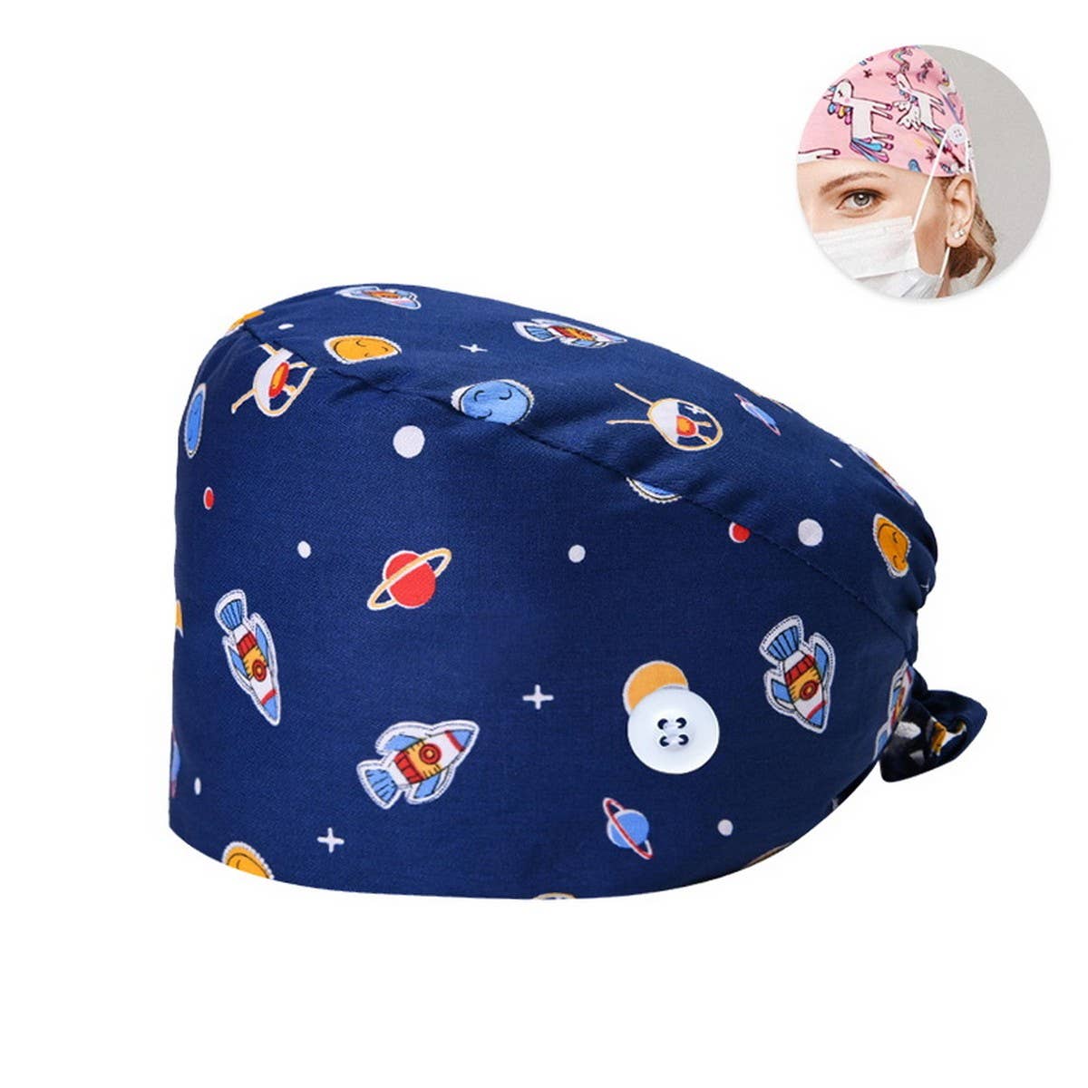 SWEATBAND COTTON PRINTED LACE-UP WORK HAT_CWAH3327