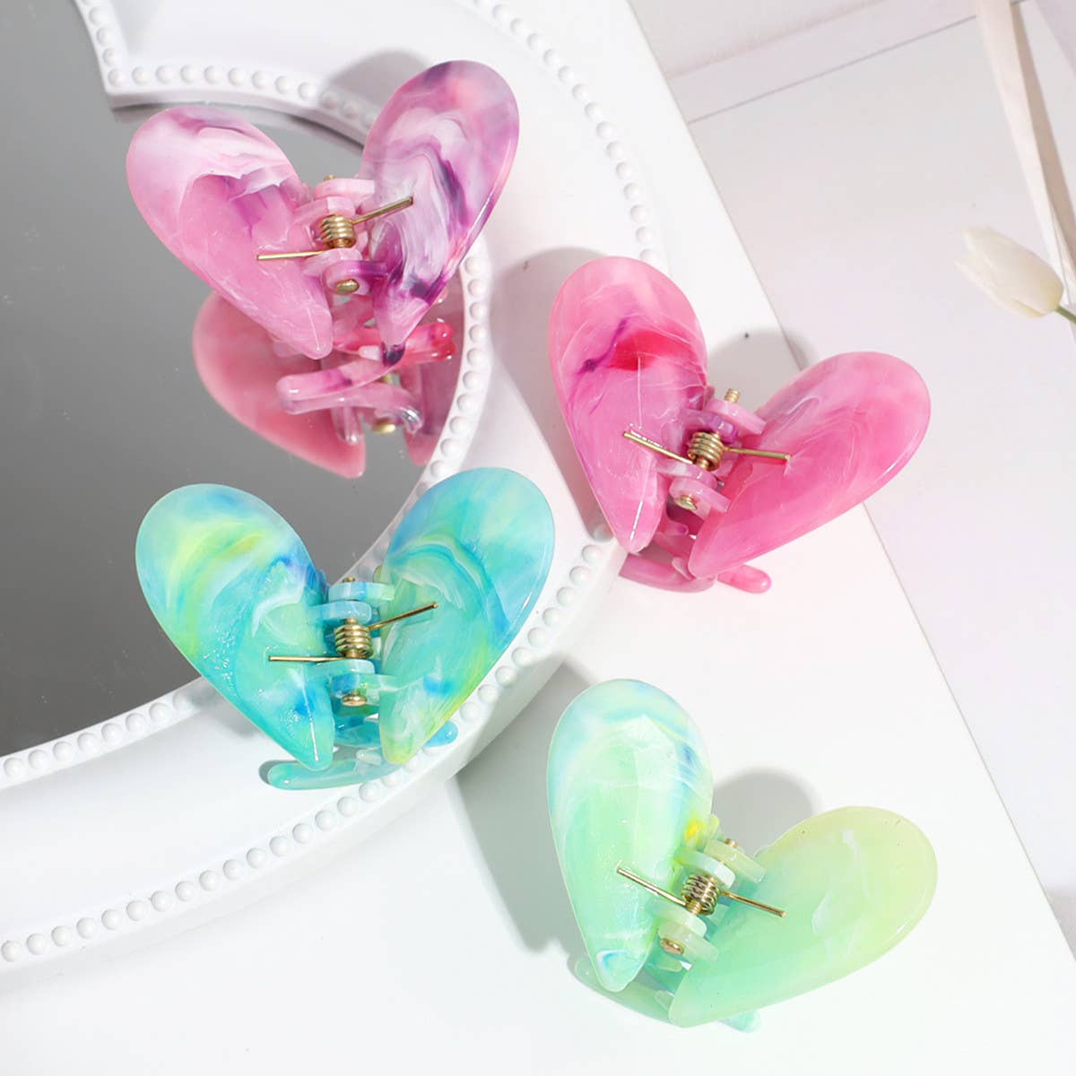 ALL-MATCH GRADIENT HEART HAIRPIN_CWAHA2251