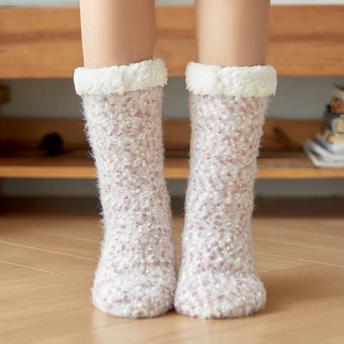 WOMEN PLUSH SNOW SOCKS PLUSH INDOOR SLIPPERS
