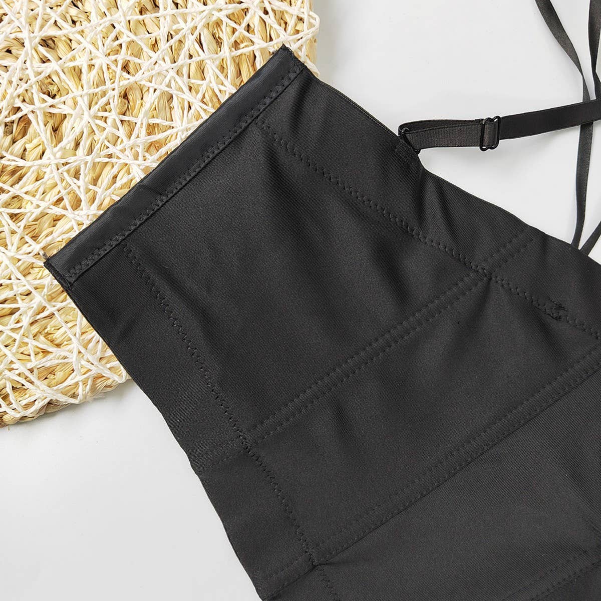 WAIST BRA WITH RHINESTONES HERRINGBONE BRA