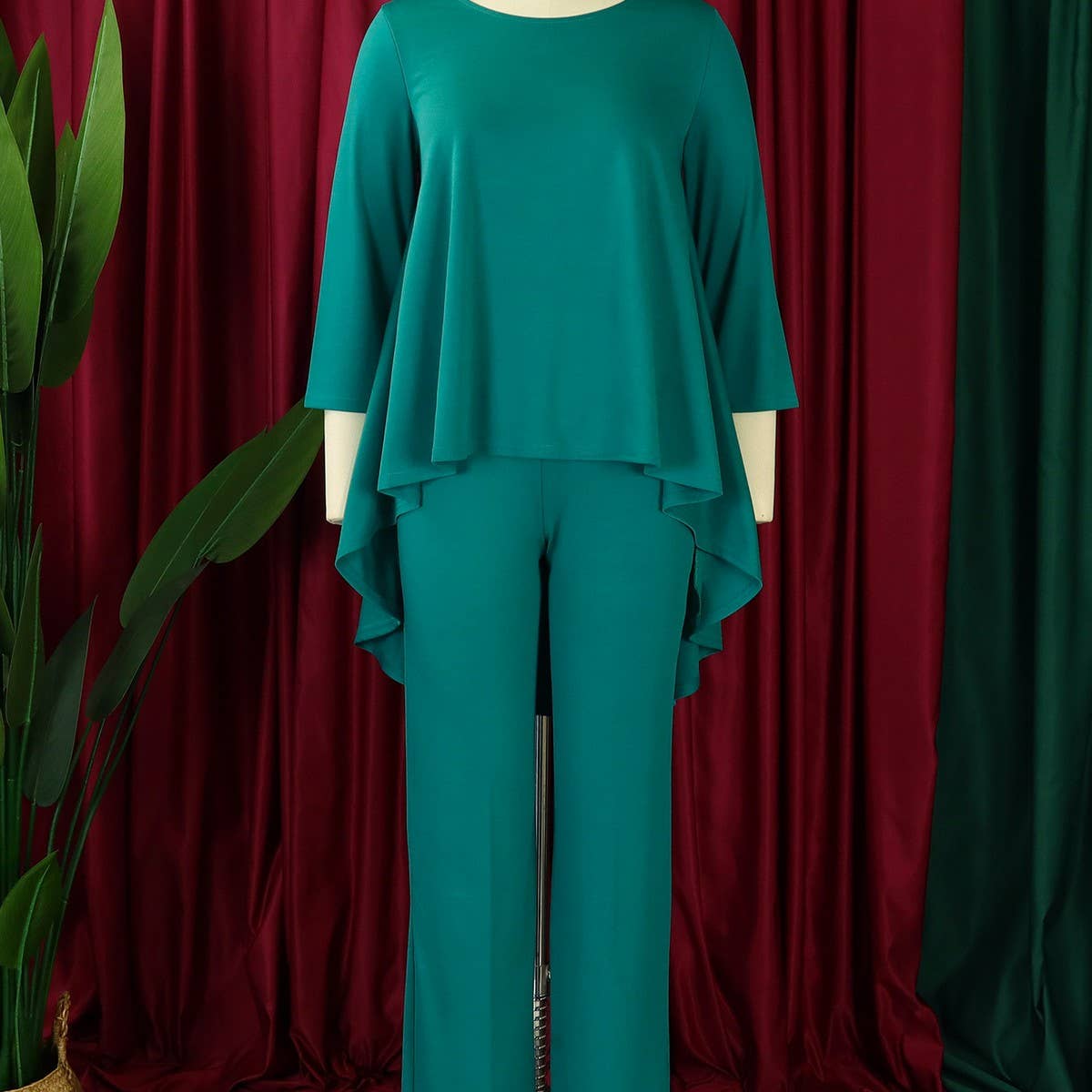 OVERSIZED TOP AND WIDE-LEG PANTS TWO-PIECE SET_CWSTB1141