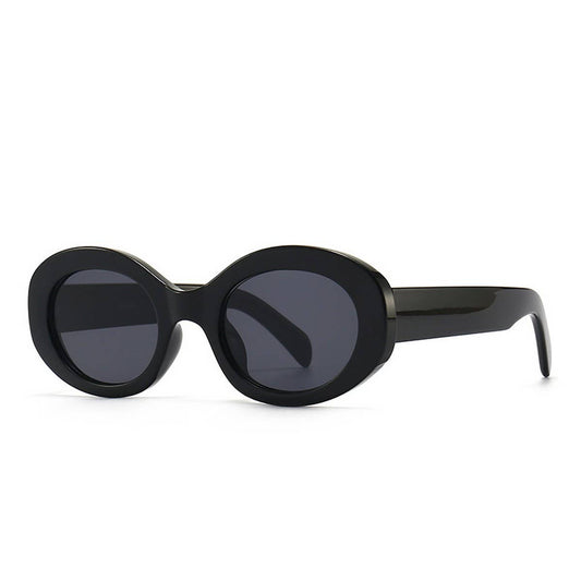 MARBLE OVAL TRENDY STREET STYLE SUNGLASSES
