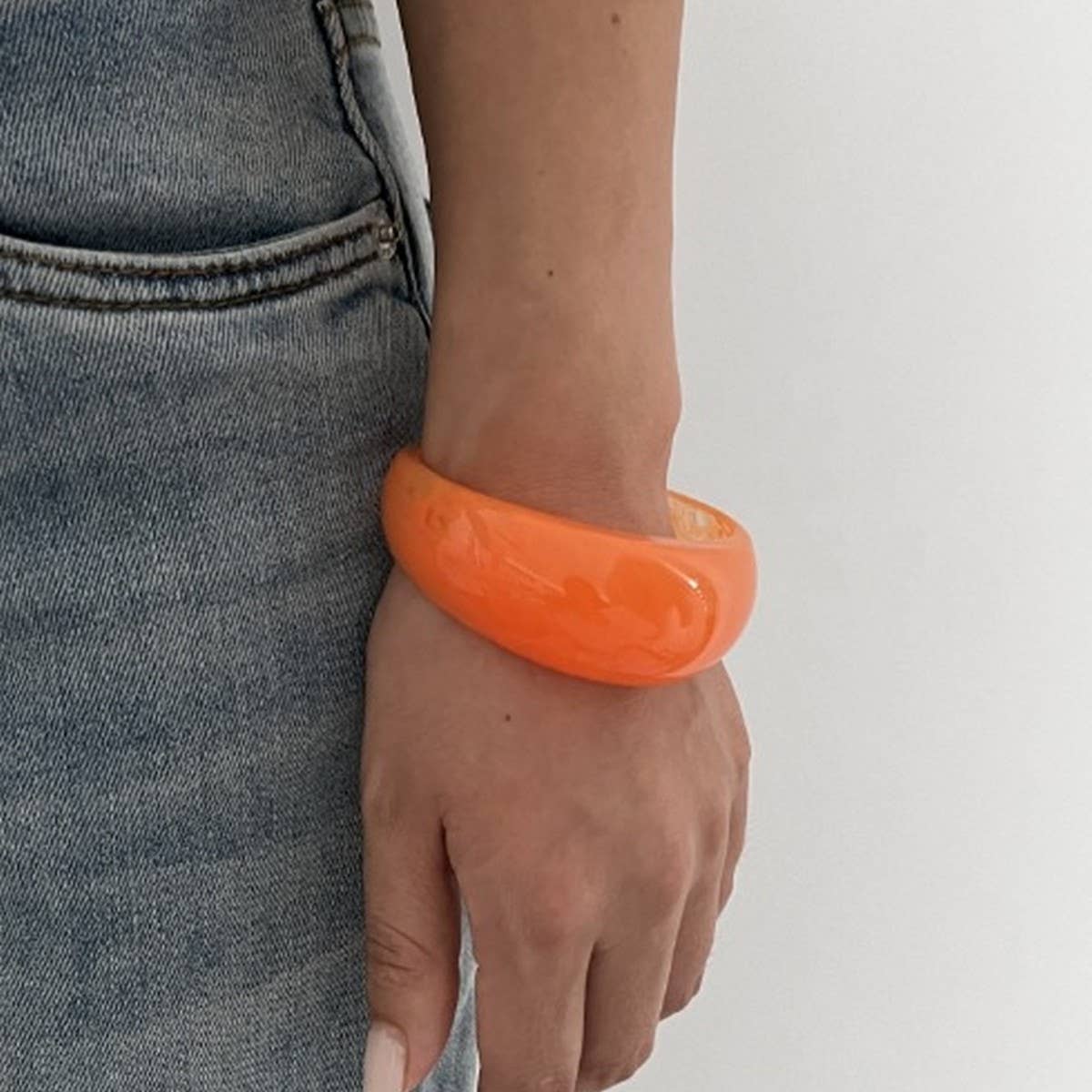 Textured Irregular Acrylic Cuff Bracelet