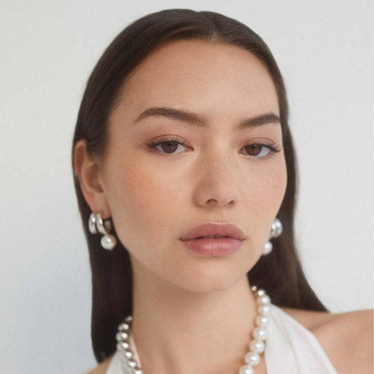 New Fashion Irregular Line Pearl Earrings