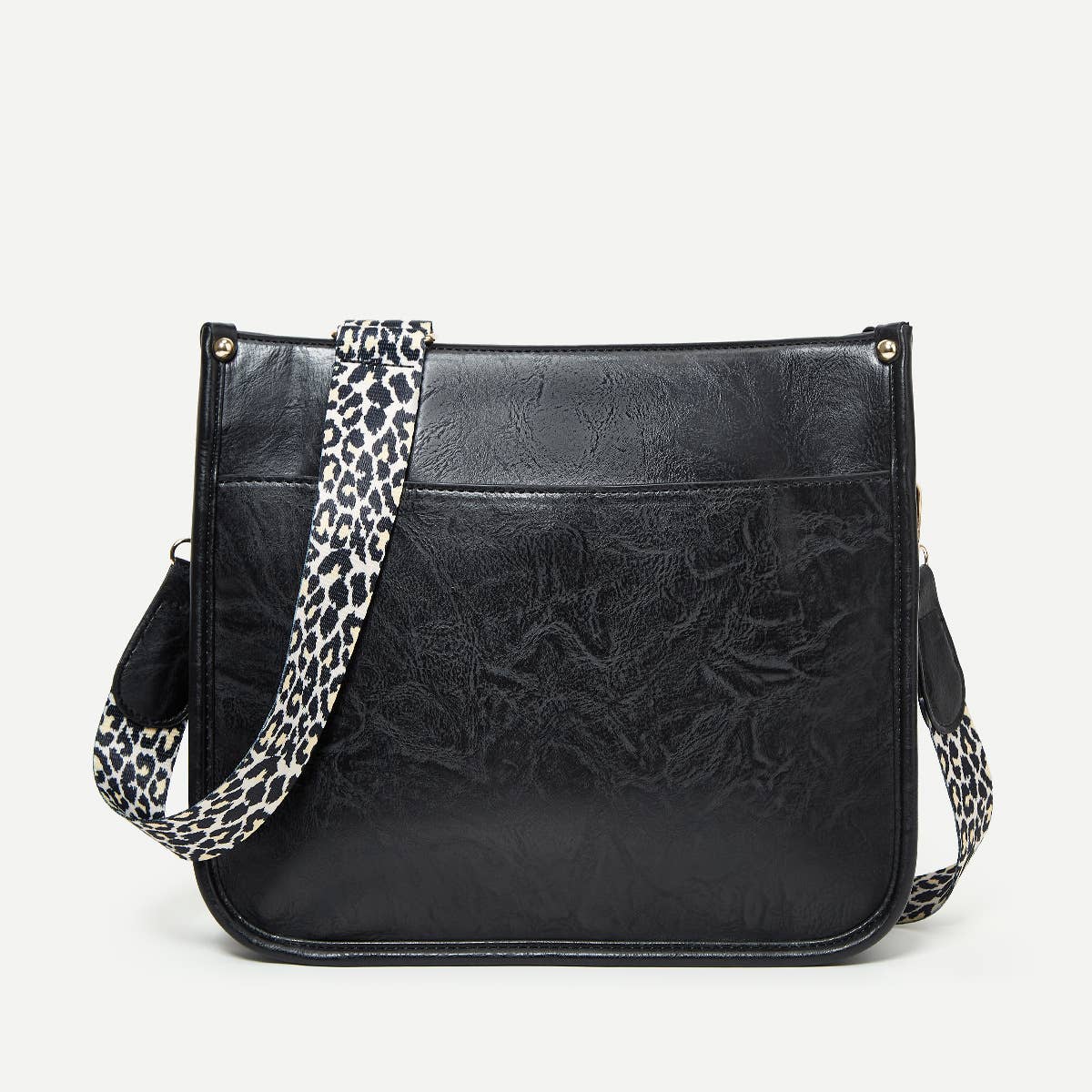 Crossbody leopard print single-shoulder tote bag