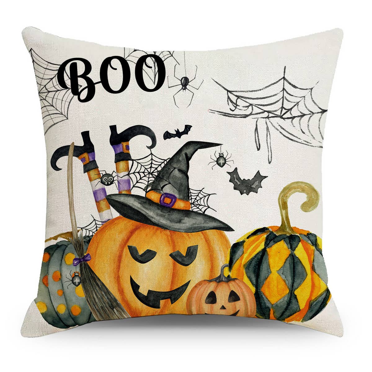 HALLOWEEN CARTOON PUMPKIN PILLOWCASE