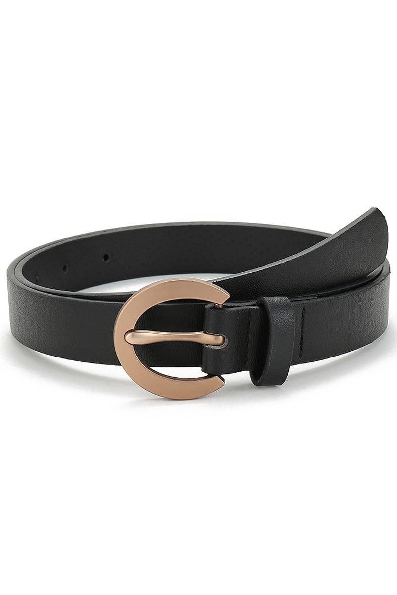 CASUAL ROUND BUCKLE SIMPLE BELT_CWABE039