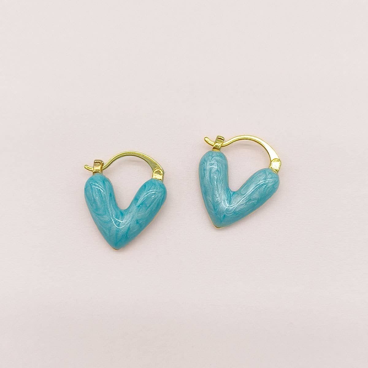 HEART DECOR HOOP EARRINGS