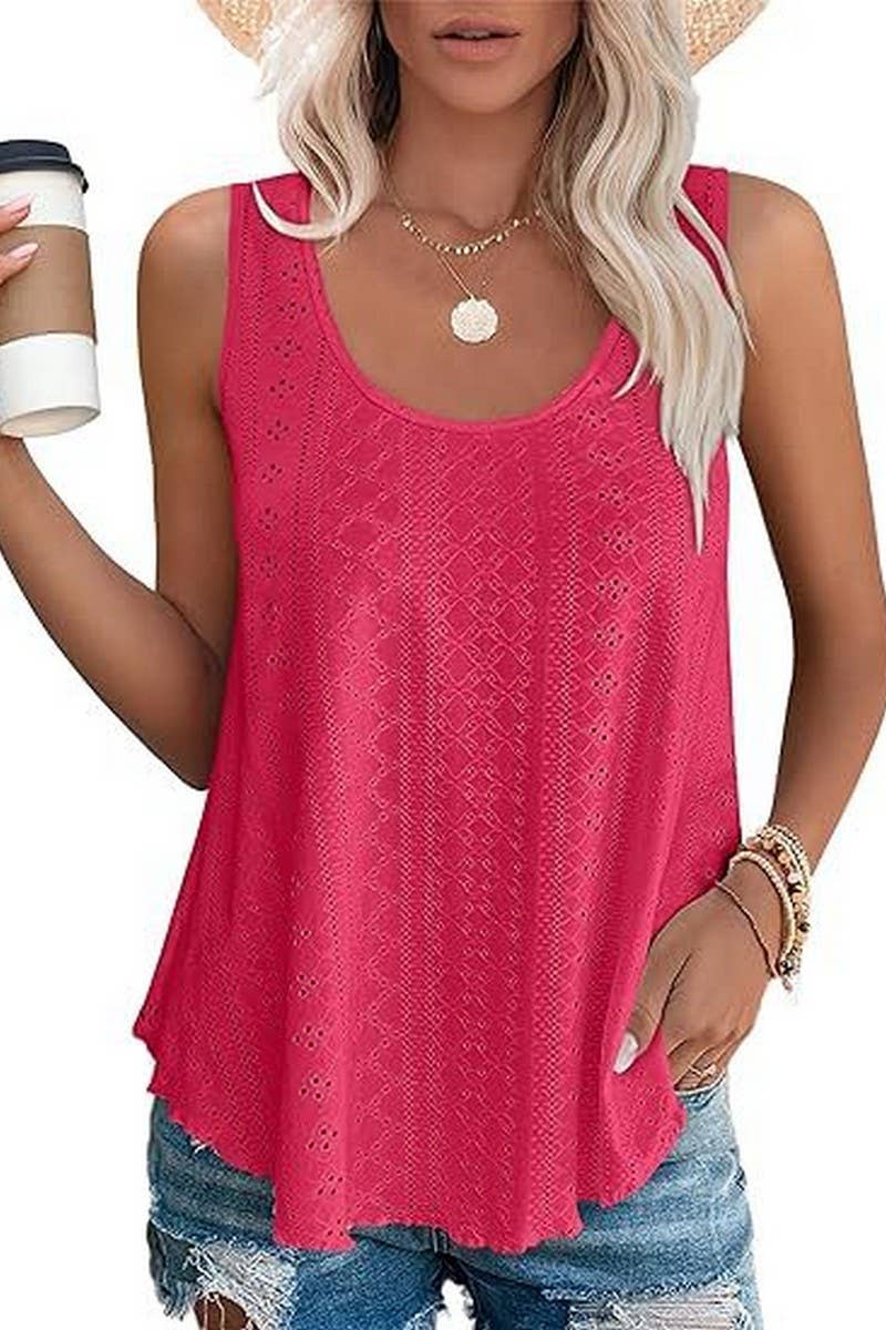 WOMEN ROUND NECK LOOSE SLEEVELESS TOP_CWTSTSL0062