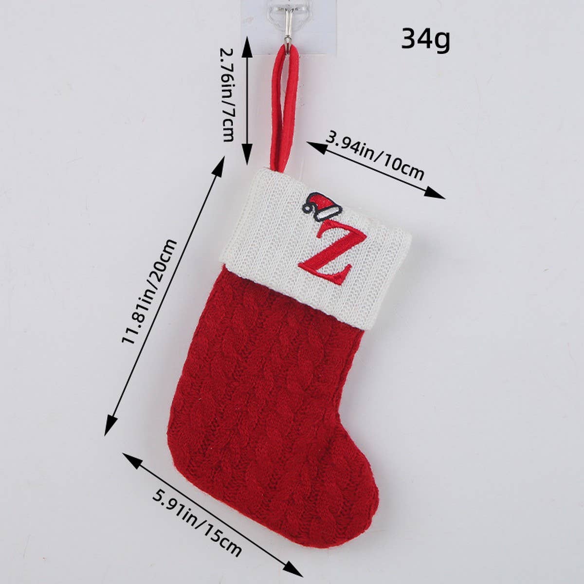 CLASSIC RED LETTER WOOL KNITTED CHRISTMAS SOCKS