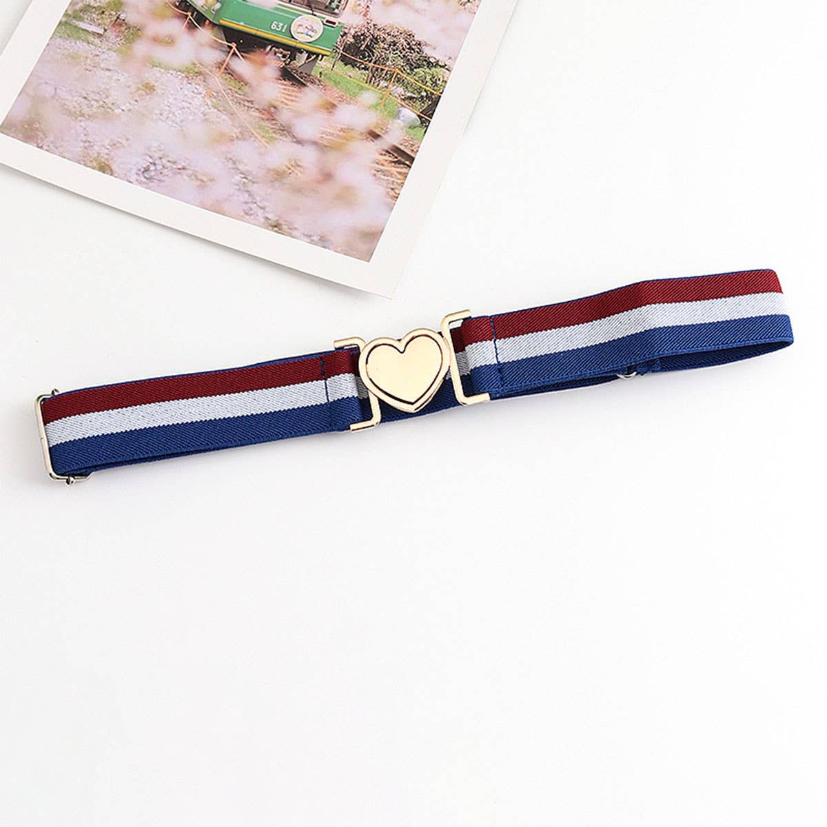 LOVE ALLOY ELASTIC BAND ELASTIC WOVEN CANVAS BELT_CWABE0680